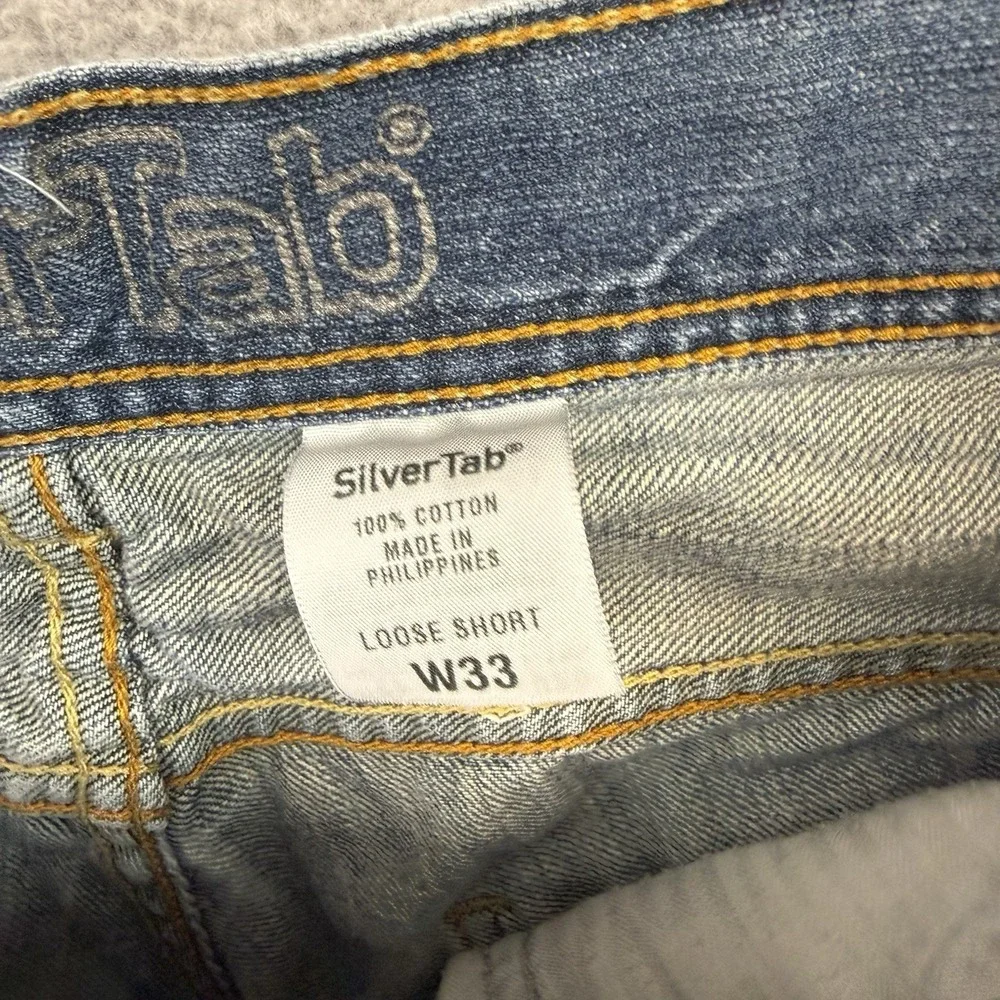 Vintage Levis Shorts Mens 33 Silver Tab Grunge Stone Baggy Y2k 2000s‎ Wide Skate